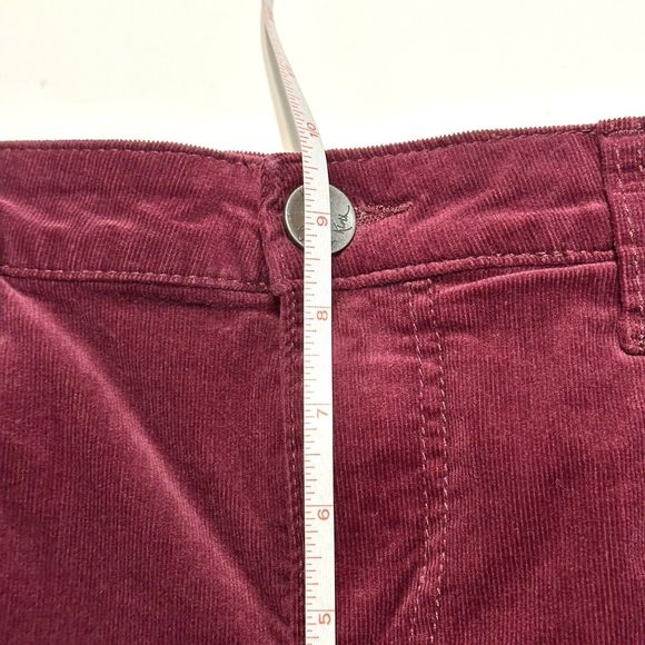 KUT FROM THE KLOTH pants women Size 12 Diana Skinny Corduroy Jeans  burgundy red - Picture 10 of 16